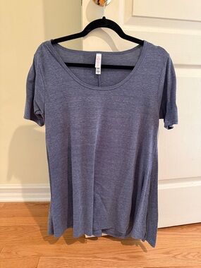 LuLaRoe Short Sleeve Scoop Neck Tee - Heather Blue